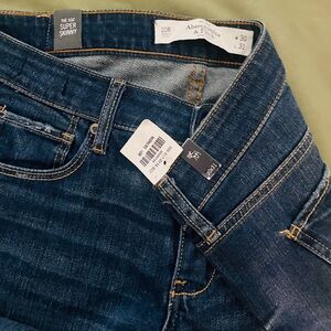 Abercrombie & Fitch Men's Skinny Jeans - Dark Blue